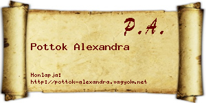 Pottok Alexandra névjegykártya